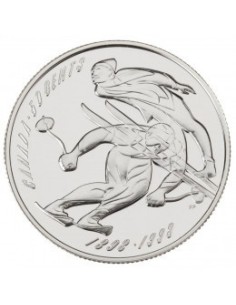 CANADA 1998 DEPORTES CANADIENES - SKI 50 CENTS PLATA