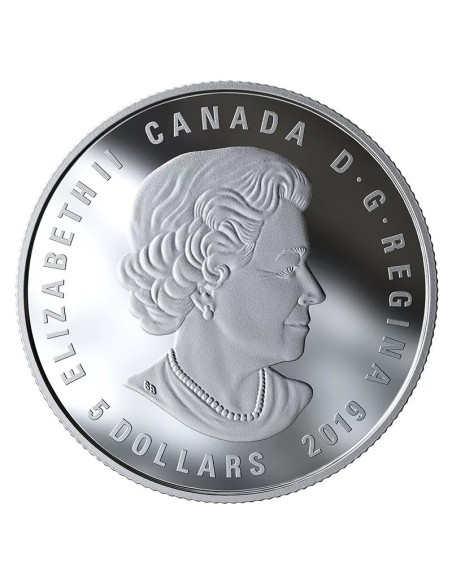 CANADA MONEDA PLATA ZODIACO ESCORPIO 5 DOLARES CON CRISTAL SWAROVSKI Y COLOR 2019 PROOF