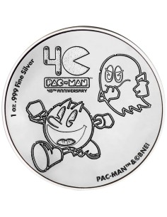 NIUE 2020 PAC-MAN 40 ANIVERSARIO 2 DÓLARES ONZA PLATA