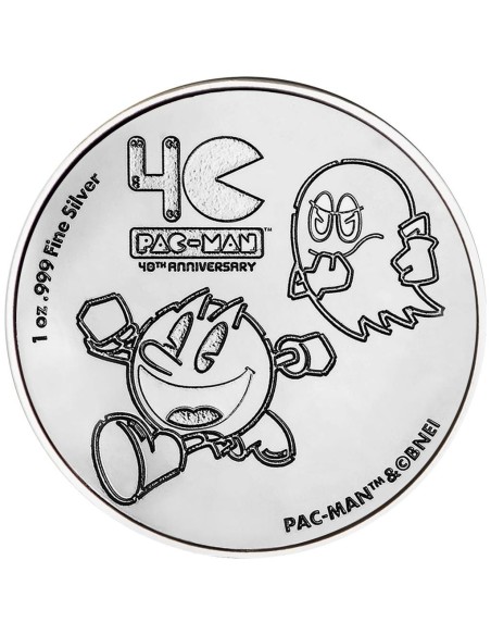 NIUE 2020 PAC-MAN 40 ANIVERSARIO 2 DÓLARES ONZA PLATA