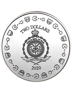 NIUE 2020 PAC-MAN 40 ANIVERSARIO 2 DÓLARES ONZA PLATA 2