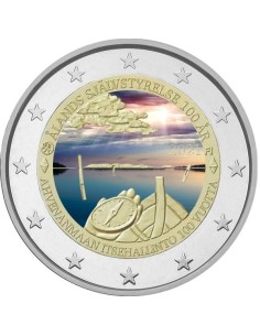FINLANDIA 2021 CENTENARIO AUTONOMIA ALAND 2 EURO COLOR