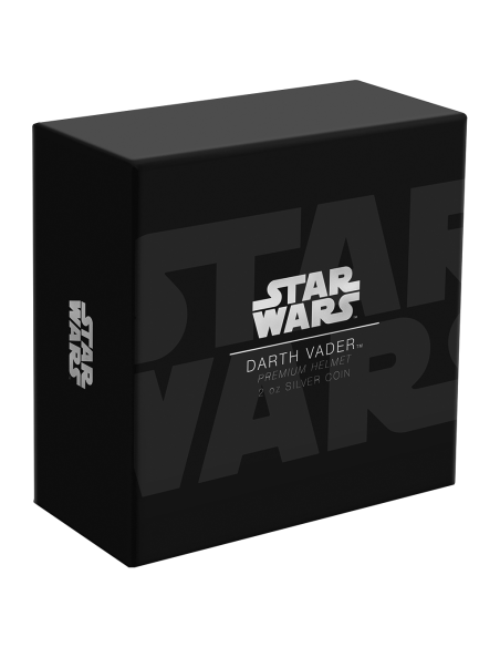 STAR WARS CASCO DARTH VADER MONEDA PLATA CON REPRODUCCION DEL CASCO 2 ONZAS NIUE 2019 ALTO RELIEVE 3D