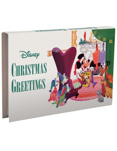 NIUE 2017 DISNEY SALUDOS DE LA TEMPORADA NAVIDAD MONEDA PLATA 2 DOLARES COLOR PROOF