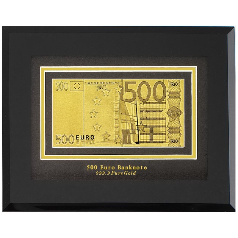 Hucha metálica billete 500 euros 12.5 x 7.5 cm