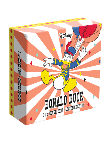 MONEDA NIUE 2019 PLATA A COLOR PATO DONALD CARNAVAL MICKEY MOUSE Y AMIGOS 2 DOLARES PROOF