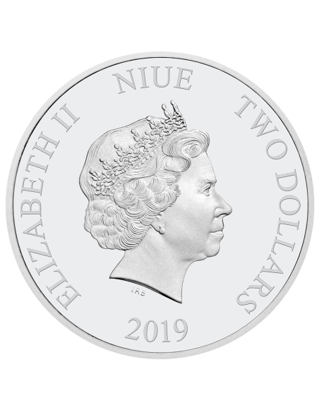 MONEDA NIUE 2019 PLATA A COLOR PATO DONALD CARNAVAL MICKEY MOUSE Y AMIGOS 2 DOLARES PROOF