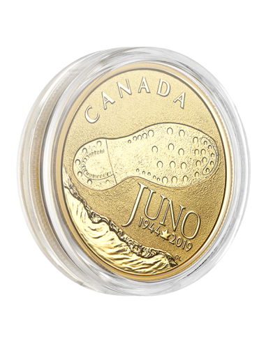 CANADÁ 2019 75 ANIVERSARIO NORMANDIA - PLAYA DE JUNO 100 DÓLARES ORO