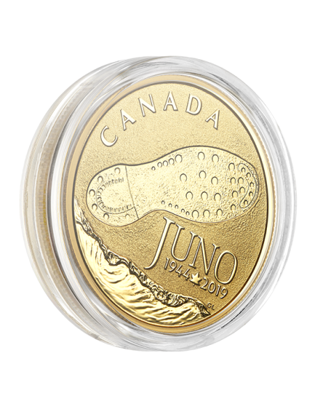 CANADÁ 2019 75 ANIVERSARIO NORMANDIA - PLAYA DE JUNO 100 DÓLARES ORO
