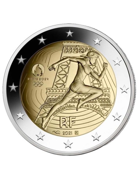 FRANCIA 2021 J.O.PARÍS 2 EURO