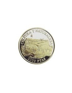 ESPAÑA 1994 TOROS DE LIDIA 2000 PESETAS PLATA
