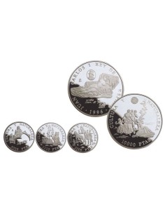 ESPAÑA 1996 3ª SERIE CULTURA Y NATURALEZA SET PLATA