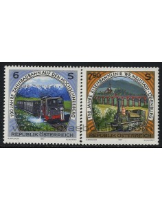 SELLOS DE AUSTRIA 1997 - ANIVERSARIOS DEL FERROCARRIL EN AUSTRIA - 2 VALORES - CORREO