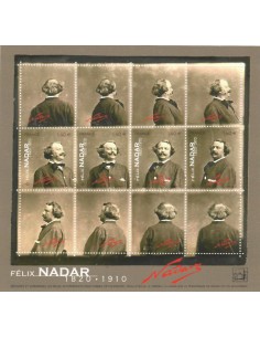 FRANCIA 2020 FÉLIX NADAR - 4 VALORES EN HOJITA BLOQUE