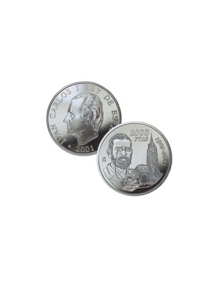 ESPAÑA 2001 CLARIN 2000 PESETAS PLATA
