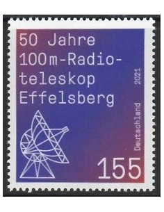ALEMANIA 2021 RADIOTELESCOPIO - 1 VALOR CORREO
