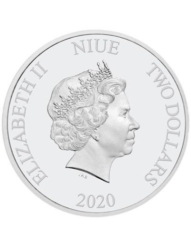 BATMAN THE JOKER MONEDA PLATA CON COLOR PROOF NIUE 2020