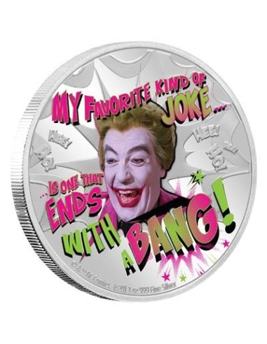 BATMAN THE JOKER MONEDA PLATA CON COLOR PROOF NIUE 2020