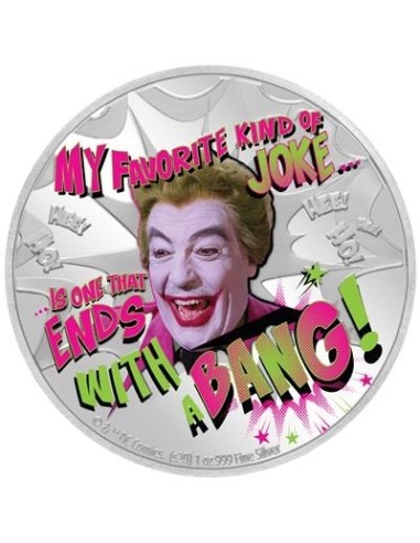 BATMAN THE JOKER MONEDA PLATA CON COLOR PROOF NIUE 2020