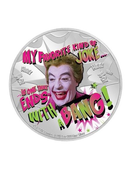 BATMAN THE JOKER MONEDA PLATA CON COLOR PROOF NIUE 2020