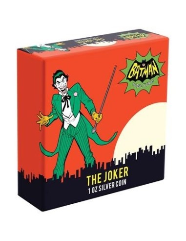 BATMAN THE JOKER MONEDA PLATA CON COLOR PROOF NIUE 2020
