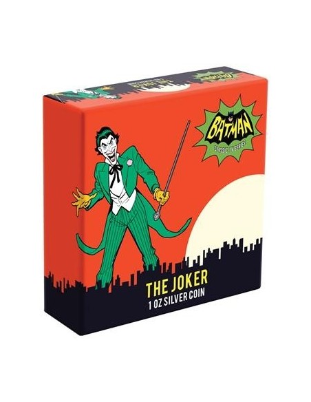 BATMAN THE JOKER MONEDA PLATA CON COLOR PROOF NIUE 2020