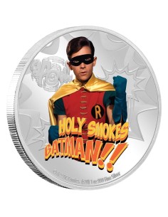 BATMAN ROBIN MONEDA PLATA CON COLOR PROOF NIUE 2020