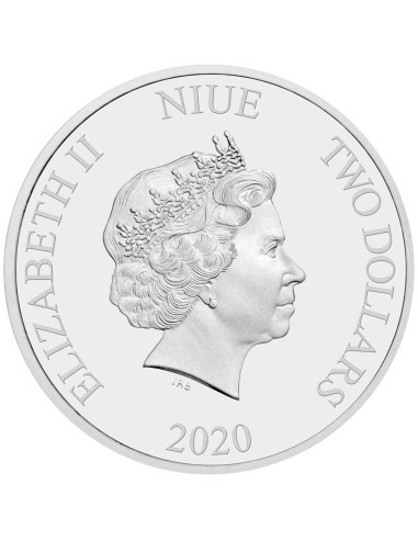 BATMAN PINGUINO MONEDA PLATA A COLOR NIUE 2020 PROOF