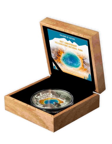 BARBADOS 2022 PARQUE DE YELLOSTONE 5 DOLARES PROOF - Moneda de 5 Onzas Plata