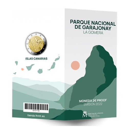 ESPAÑA 2022 PARQUE NACIONAL DE GARAJONAY 2 EURO PROOF  - Moneda