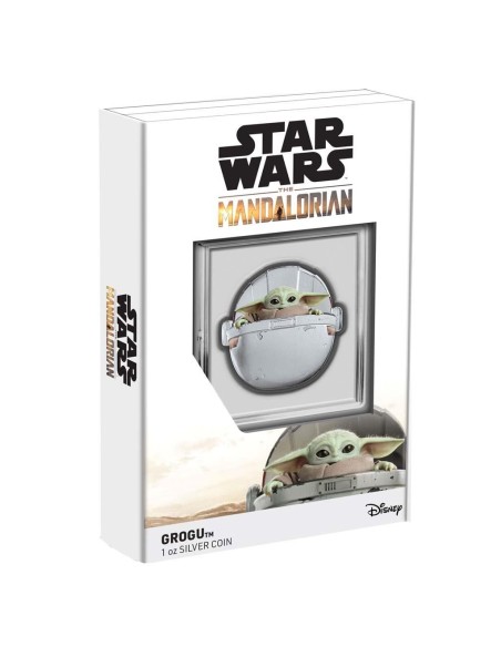NIUE 2022 GROGU - STAR WARS MANDALORIAN 2 DOLARES PROOF - Moneda 1 Onza Plata