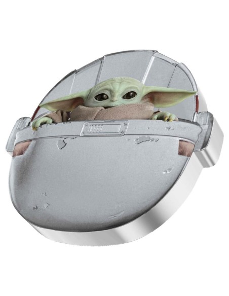 NIUE 2022 GROGU - STAR WARS MANDALORIAN 2 DOLARES PROOF - Moneda 1 Onza Plata