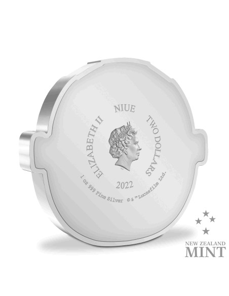NIUE 2022 GROGU - STAR WARS MANDALORIAN 2 DOLARES PROOF - Moneda 1 Onza Plata