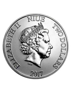 NIUE 2017 STAR WARS DARTH VADER MONEDA PLATA  2 DOLARES 2