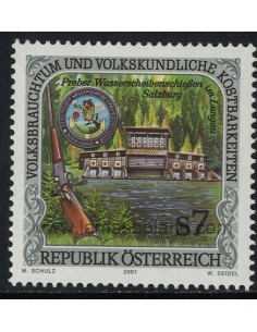 SELLOS DE AUSTRIA 2001 - CONCURSO DE TIRO EN PREBERSCHIESSEN SALZBOURG - 1 VALOR - CORREO
