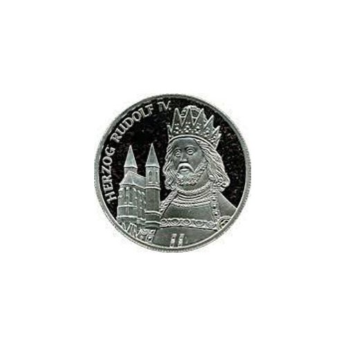 AUSTRIA 2001 HERZOG RUDOLF IV 100 SCHILLING PROOF - Moneda Plata