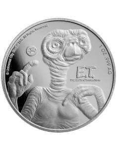 NIUE 2022 E.T - 40 ANIVERSARIO - 2 DOLARES - Moneda 1 Onza Plata