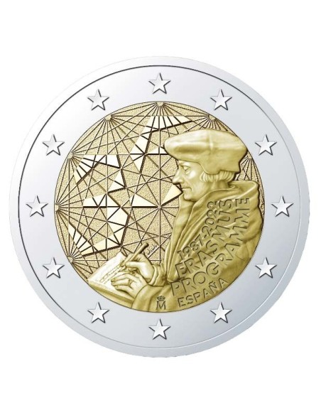 ESPAÑA 2022 35 ANIVERSARIO PROGRAMA ERASMUS 2 EURO PROOF - Moneda