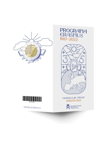 ESPAÑA 2022 35 ANIVERSARIO PROGRAMA ERASMUS 2 EURO PROOF - Moneda
