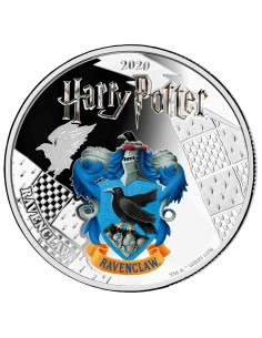 MONEDA HARRY POTTER RAVENCLAW A COLOR 2020 SAMOA HALF DOLLAR SILVER PLATED PROOF LIKE
