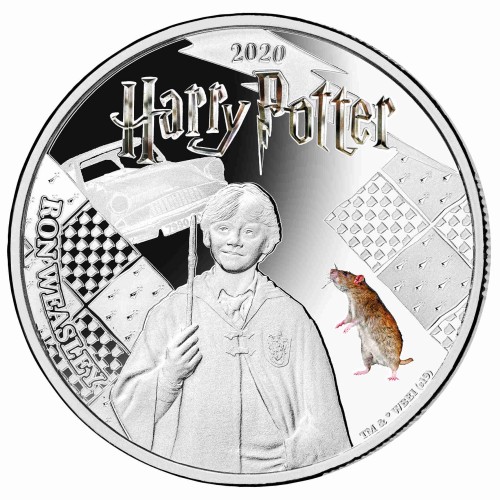 HARRY POTTER RON WEASLEY A COLOR 2020 SAMOA HALF DOLLAR SILVER PLATED PROOF LIKE