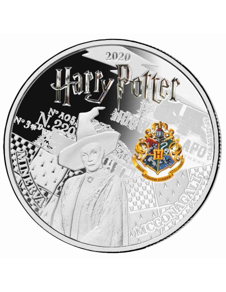 MONEDA HARRY POTTER MCGONNALL A COLOR 2020 SAMOA HALF DOLLAR SILVER PLATED PROOF LIKE