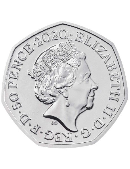 BREXIT INGLATERRA 2020 MONEDA PLATA 50P PROOF