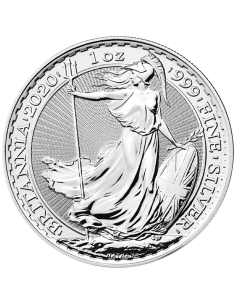 INGLATERRA MONEDA PLATA 2020 BRITANIA EN CAPSULA