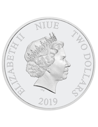 NIUE 2019 PLUTO 2 DOLARES PROOF - Moneda 1 Onza Plata
