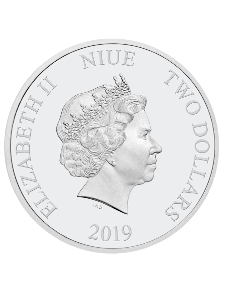 NIUE 2019 PLUTO 2 DOLARES PROOF - Moneda 1 Onza Plata