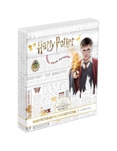 HARRY POTTER MONEDA PLATA PIEDRA FILOSOFAL CON COLOR NIUE 2020 PROOF CARTEL CLASICO 2