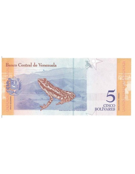 Billete Venezuela 2018 5 Bolivares