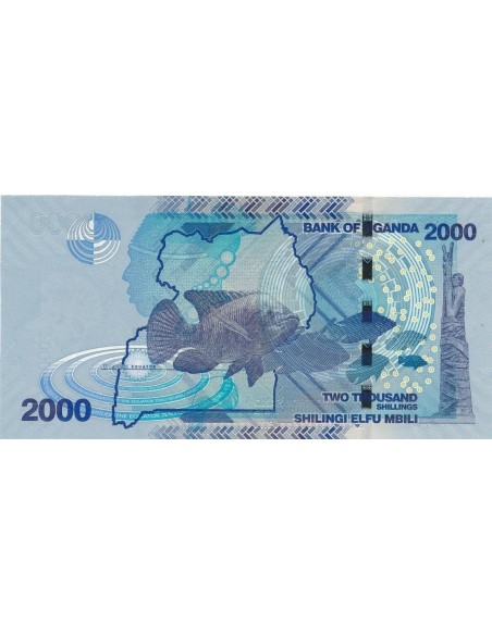 Billete Uganda 2019 2000 Shillings