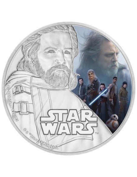 El Último Jedi Moneda Niue 2017 Plata